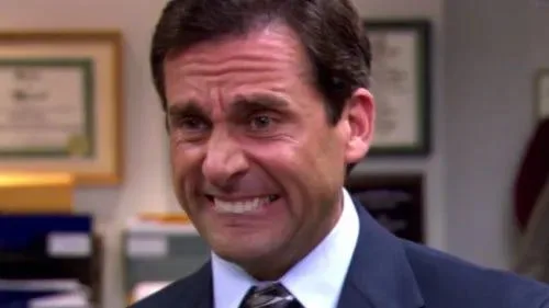 The Office — Michael Scott grimacing